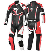 R-TECH HAWK 1 PC Moto Fatos Preto Branco Vermelho - Imagem dupla de ternos